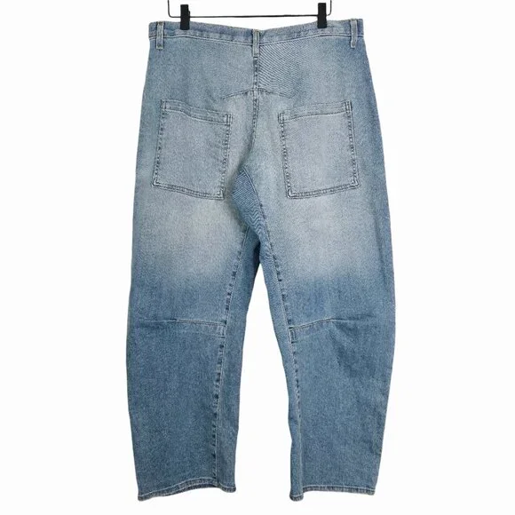 Nili Lotan Shon Jean Summer‎ Wash Barrel Leg Denim Size 31 - Picture 7 of 10